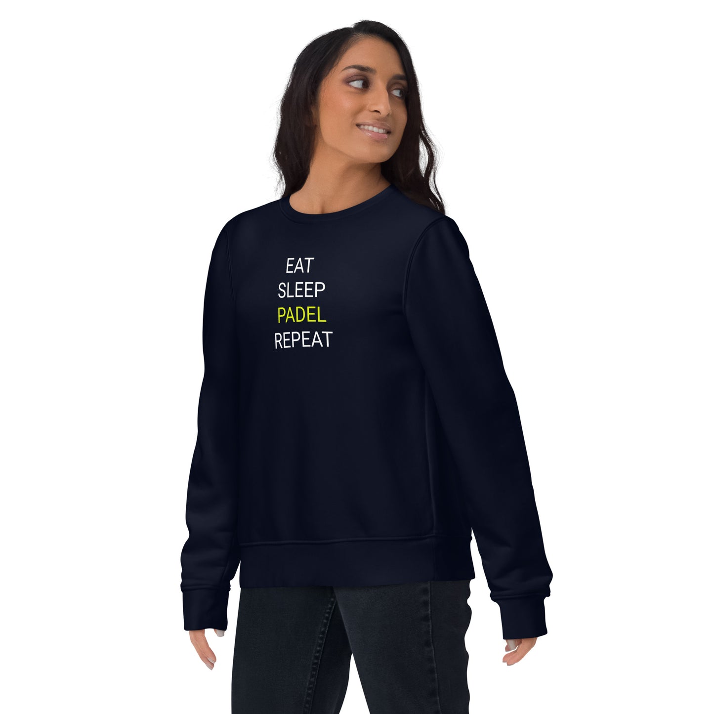 EatSleepPADELRepeat Uniseks eco sweatshirt