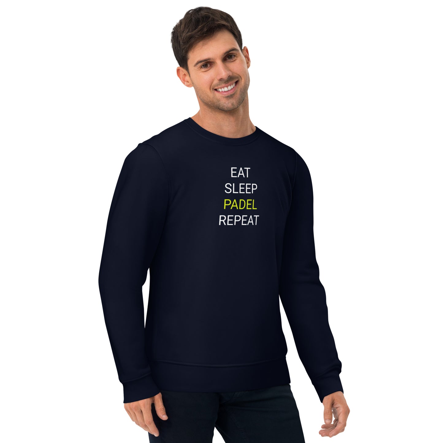EatSleepPADELRepeat Uniseks eco sweatshirt